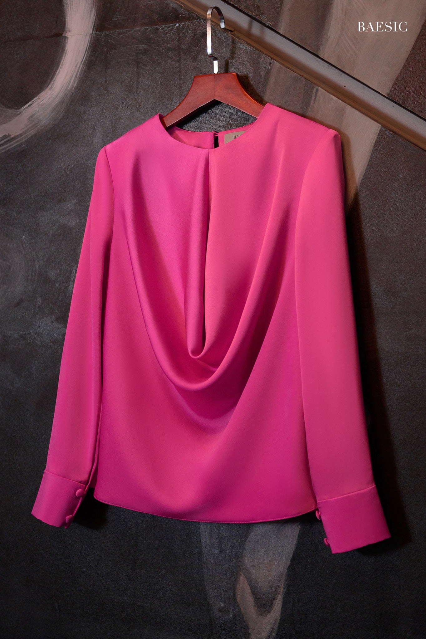 LAYA PINK SILK BLOUSE & HIGH WAIST TROUSERS