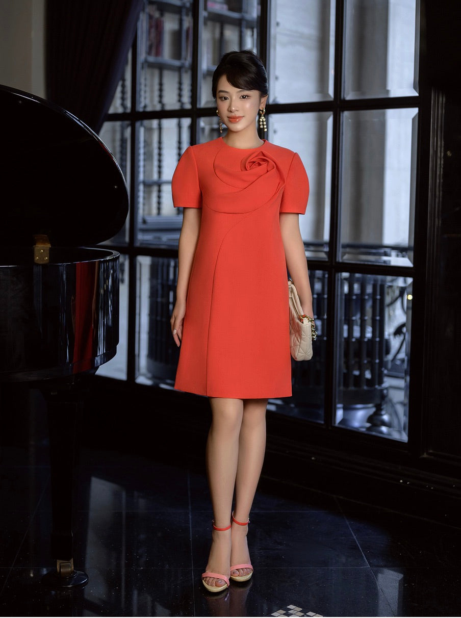 JESSICA ORGANGE SHIFT DRESS