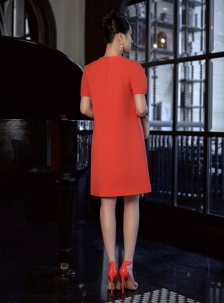 JESSICA ORGANGE SHIFT DRESS