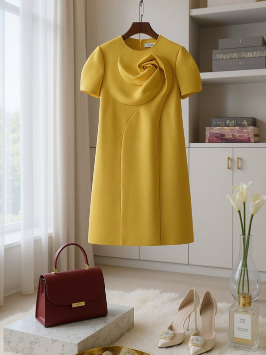 JESSICA YELLOW SHIFT DRESS