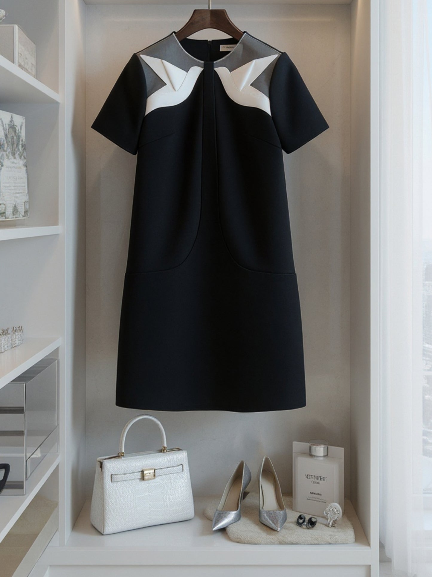 GIGI BLACK SHIFT DRESS