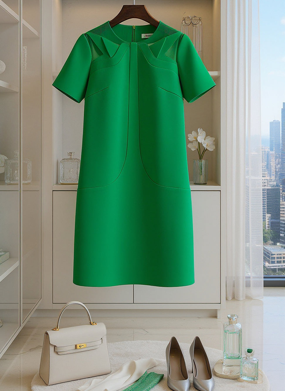 GIGI GREEN SHIFT DRESS