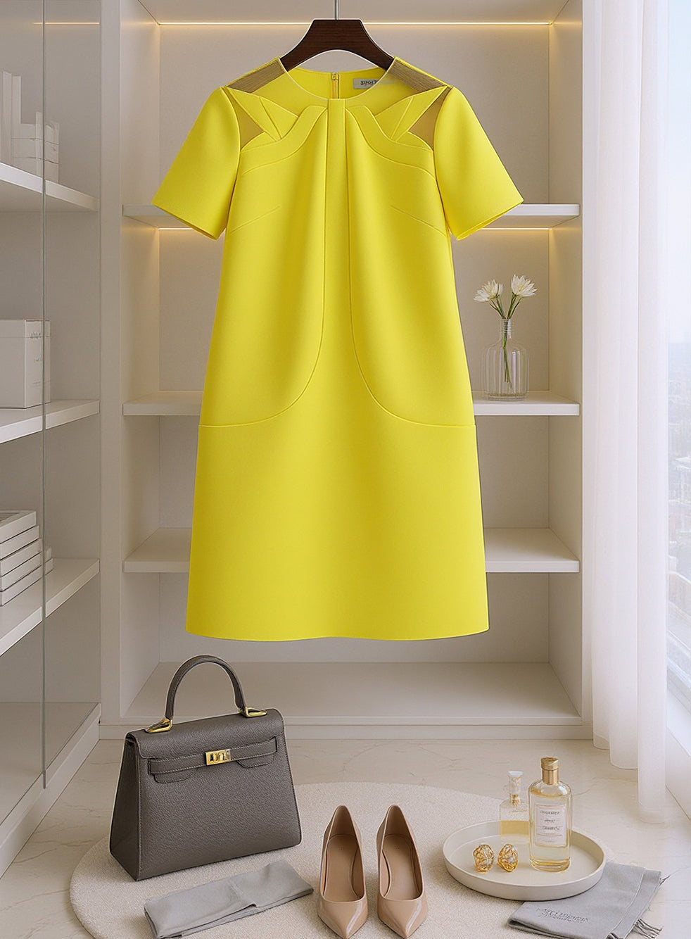 GIGI YELLOW SHIFT DRESS