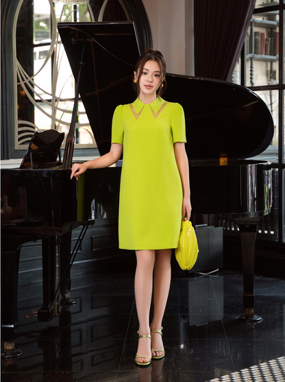 IRIS LIME SHIFT DRESS