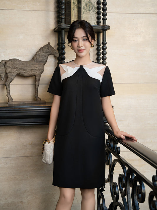 GIGI BLACK SHIFT DRESS