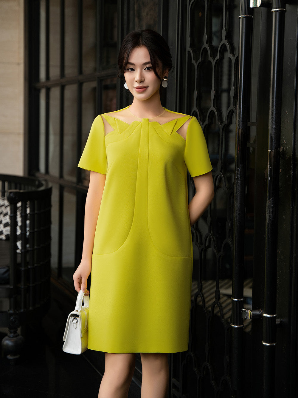 GIGI YELLOW SHIFT DRESS