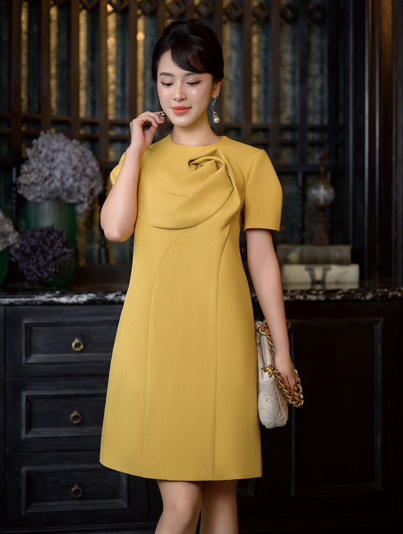 JESSICA YELLOW SHIFT DRESS