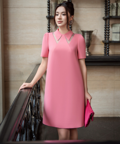 IRIS PINK SHIFT DRESS