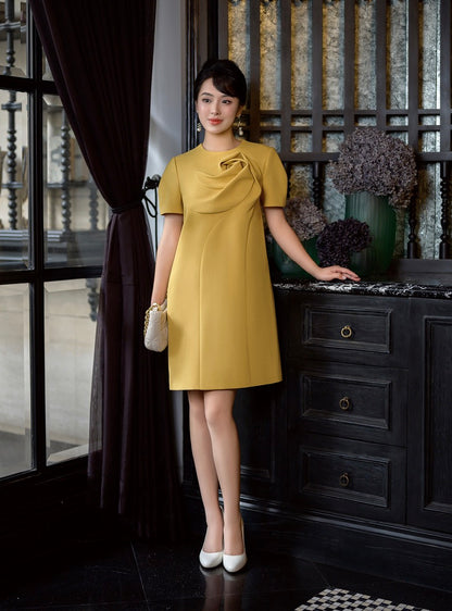 JESSICA YELLOW SHIFT DRESS