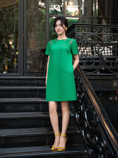 GIGI GREEN SHIFT DRESS