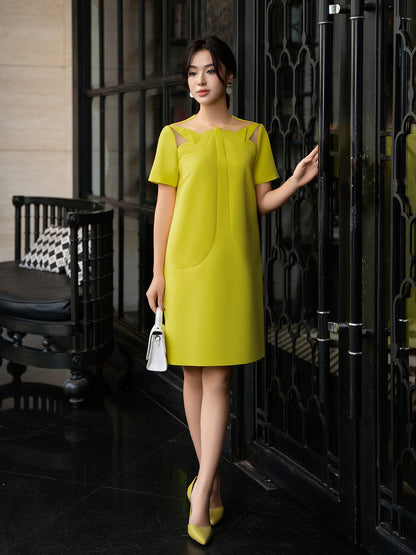 GIGI YELLOW SHIFT DRESS