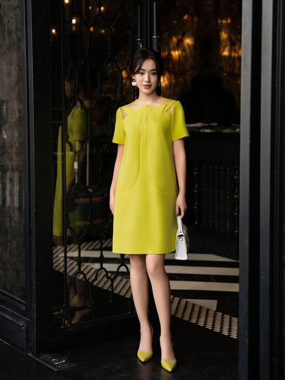 GIGI YELLOW SHIFT DRESS