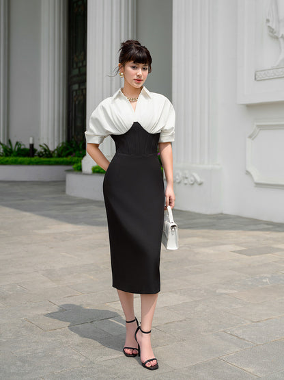 KARINA BLACK BODYCON DRESS